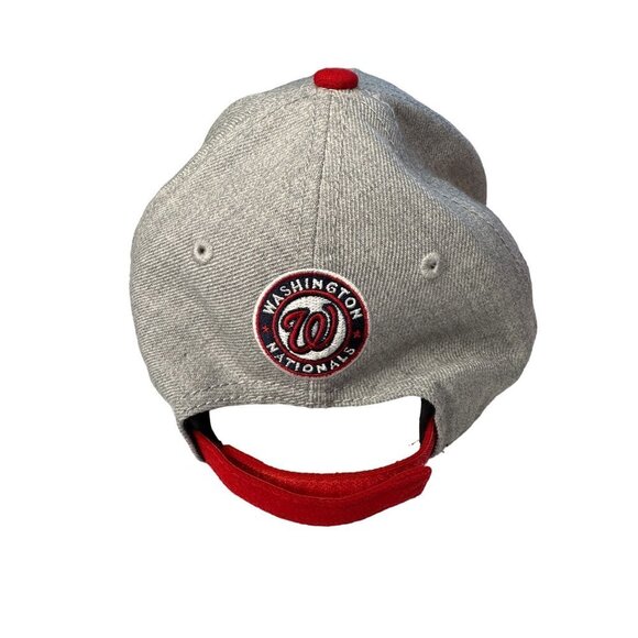 Washington Nationals Cap Wool Hat MLB Baseball Wool Cap Gray Red Velcro New - Picture 2 of 7